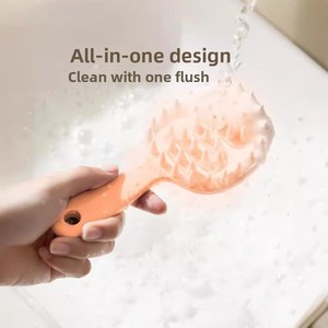 Nuevo Peine de Gel de Sílice con Mango Largo para Bebés y Niños, Masaje Suave, Anticaspa, Antipicazón, para Uso en la Cabeza, Peine Integrado - Product Image 4
