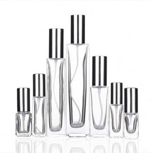 Flacon de parfum portable en verre format voyage, vaporisateur en aluminium rechargeable, atomiseur sérigraphié, capacités de 5ml à 30ml, 100 pièces - Product Image 1