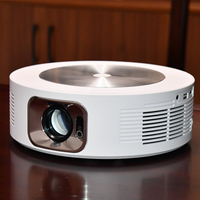 Projecteur LCD portable H66 Mini Android pour cinéma maison intelligent avec prise en charge 1080P, compatible 3D et haut-parleurs stéréo HIFI