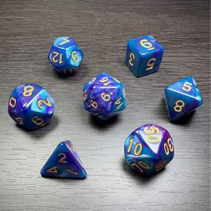 Ensemble de dés carrés écologiques en acrylique, 7 pièces/ensemble, pour Dungeons & Dragons D&D Pathfinder, jeux de rôle RPG - Product Image 2