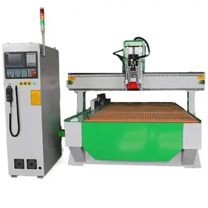 Powertech Mesin Router Cnc Ukiran Kabinet Furnitur Kayu dengan Spindel Impor dan Motor Servo 1300*2500Mm