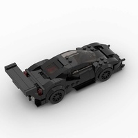 Compatible avec les briques de construction de marque, voiture de course MOC, assemblage éducatif, bricolage, jouet en plastique ABS pour enfants