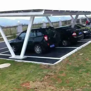 Sistema de techo solar con estructura de aluminio, estructura de estacionamiento, pérgola