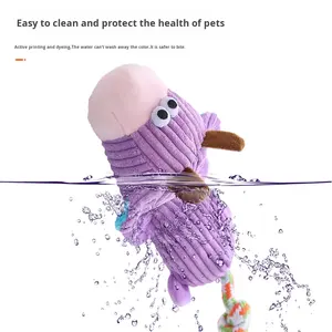 Sıcak Fırsat Çevre Dostu Köpek Oyuncağı Düğümlü Kuyruklu Peluş Sesli İp Oyuncağı Evcil Hayvanların Oyun Zamanı İçin Favori Oyuncağı - Product Image 3