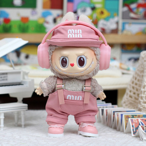 Ropa para Muñeca Labubu, Overol Rosa con Sombrero para Fiestas, Diseño Moderno, Unisex, de 8 a 13 Años - Product Image 2