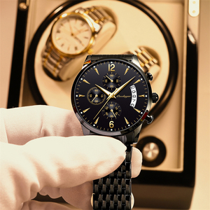 Relojes POEDAGAR de Primera Marca para Hombre, Reloj de Cuarzo de Moda Ultrafino de Acero Inoxidable Resistente al Agua - Product Image 4