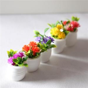 Miniatura de Planta Floral en Maceta para Casa de Muñecas, Modelo en Miniatura con Adornos de Paisaje, de Plástico - Product Image 3