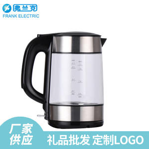 กาต้มน้ำไฟฟ้า Frank Electric Glass ขนาด 1 ลิตร 2 ลิตร สำหรับใช้ในบ้านและโรงแรม พร้อมฐานหมุนได้ 360 องศา - Product Image 3