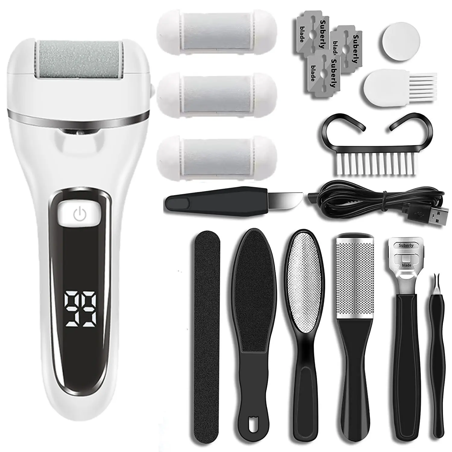 Hot Sale Charged Electric Foot File für Fersen Schleifen Pediküre Werkzeuge Profession elle Fußpflege-Tool Dead Hard Skin Callus Remover