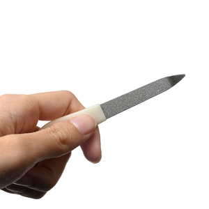 New Double Sided thép không gỉ Nail tập tin với chống trượt xử lý dễ dàng mài trắng Nail tập tin - Product Image 3