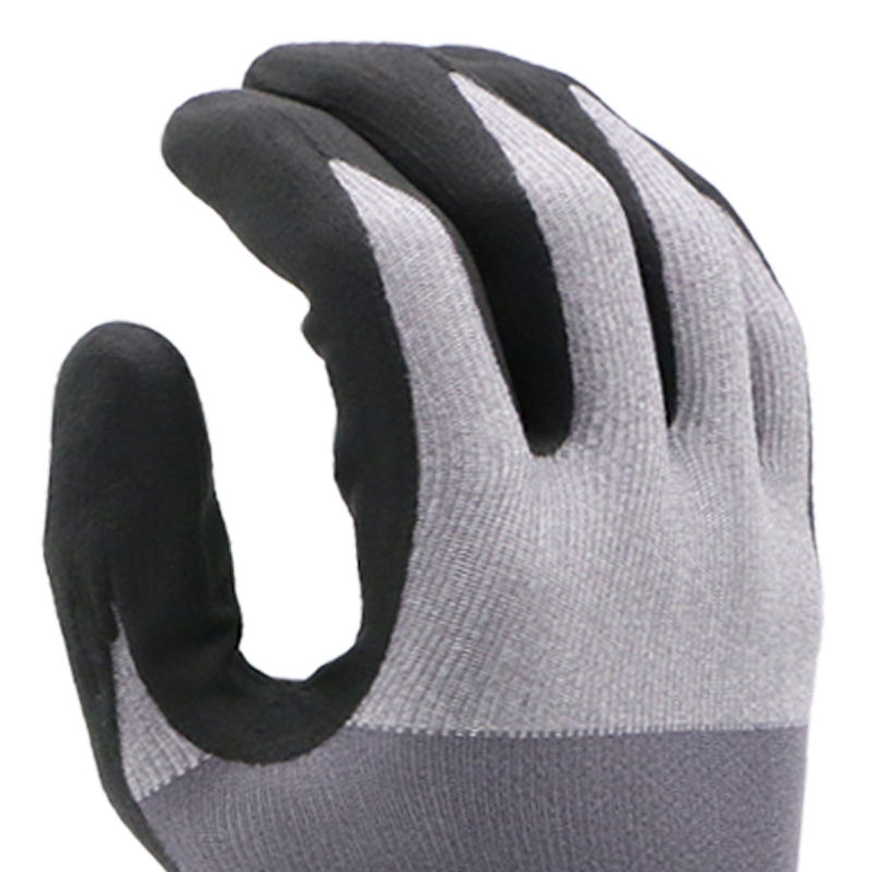 MaxiTough Palm Embossed Foam Nitrile Coated Nylon Spandex Anti Slip ...