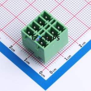 DB2EVHBG-3.81-2*4P-GN Plug-in Terminal Block Through hole,P=3.81mm Board-to-Board / Socket - Closed Snap Fixing 2x4P 3.81mm - Product Image 1