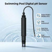 Capteur de pH numérique industriel RS485 Modbus RTU, analyseur de qualité de l'eau en ligne haute précision pour la surveillance des piscines
