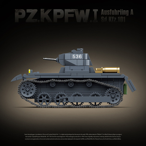 <span class=keywords><strong>Panzer</strong></span> I Ausf. allemand Véhicule blindé léger de la Seconde Guerre mondiale, jouets de chars militaires, modèles de véhicules, <span class=keywords><strong>3</strong></span> figurines, accessoires d'armes, blocs de construction - Product Image 4