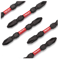 TOOLJOY Juego de 10 Puntas Magnéticas PH2 de Acero S2 de Doble Extremo de 65 mm de Alta Torsión para Destornilladores de Impacto con Estuche de Almacenamiento