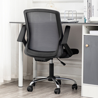 Chaises de bureau empilables ergonomiques à dossier moyen et modernes Chaises de salle à manger pivotantes en tissu maillé pour l'étude en classe