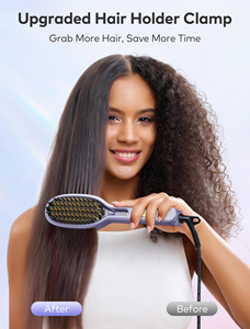 <span class=keywords><strong>Lisseur</strong></span> innovant compact et léger avec pince <span class=keywords><strong>de</strong></span> contrôle <span class=keywords><strong>de</strong></span> pression, température maximale 450 ℉   Pour les cheveux bouclés - Product Image 4