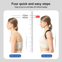 Correcteur d'épaule réglable, confortable, pour la posture du dos, attelle dorsale, sangle de correction de posture pour soulager la douleur