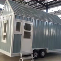 Mini-mobil-home pliable en acier préfabriqué, châssis tout-terrain haute résistance, capacité de charge de 4500 kg, maison mobile portable de petite taille