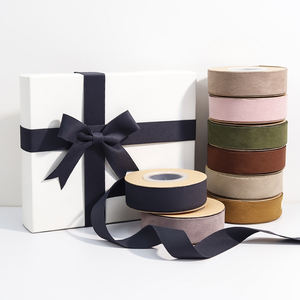 ริบบิ้นม้วนผ้ากำมะหยี่ผ้าไหมขอบยางยืดมีสายสองด้าน50yd ปรับแต่งได้ - Product Image 3