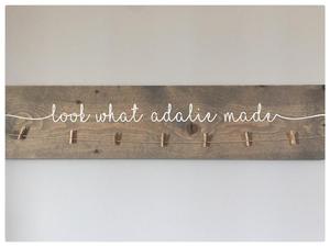 Affiche murale en <span class=keywords><strong>bois</strong></span> pour enfants, signes vintage personnalisés, rustiques - Product Image 3