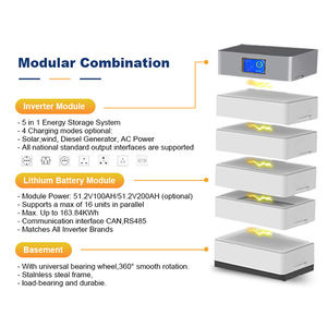 5Kwh 15Kwh 20Kwh Baterías de iones de litio 48V 100ah 200ah 300ah 400ah LiFePo4 Batería de almacenamiento de energía apilada - Product Image 4