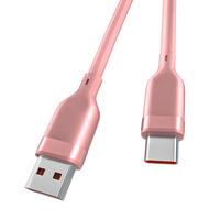 Câble de données de chargeur de téléphone en silicone Charge rapide 6A USB a à Type C avec veste en nylon compatible avec ordinateur et écouteurs