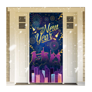 2023 biểu tượng tùy chỉnh được thiết kế lễ hội Spandex treo ngoài trời Chiến Dịch giáng sinh năm mới kỳ nghỉ tay nắm cửa trang trí Cờ - Product Image 4