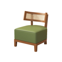 Ensemble de table et chaises sans accoudoirs en bois massif et cuir XZY Leisure Restaurant Furniture - Durable et écologique pour usage commercial