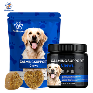 Sollievo dall'ansia del cane calmante integratore da masticare, radice di valeriana e GABA, calma il nervosismo dal rumore e le visite dei veterinari, masticazione morbida - Product Image 1