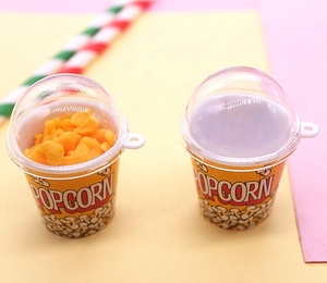 Nuevo Cubo de palomitas de maíz de simulación con tapa vaso de papel accesorios de bricolaje contenedor de plástico accesorios de decoración de Casa de bebé - Product Image 3