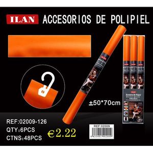 Rotolo di Pelle Sintetica Arancione Ilan 50x70cm per Accessori e Fai da Te - Product Image 3