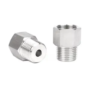 Buje hexagonal reductor inoxidable Steel304 316 316L, NPT macho de 3/8 "a NPT hembra de 1/4", adaptador de tubería fundida reductora