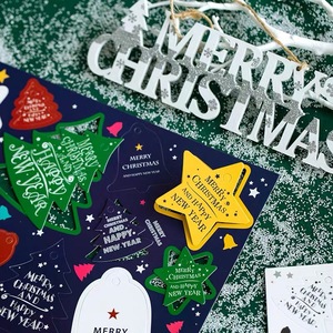 Etiquetas colgantes festivas personalizadas para embalaje y decoraciones <span class=keywords><strong>de</strong></span> <span class=keywords><strong>regalo</strong></span> <span class=keywords><strong>de</strong></span> vacaciones, etiquetas colgantes <span class=keywords><strong>de</strong></span> papel impresas en offset, etiquetas <span class=keywords><strong>de</strong></span> <span class=keywords><strong>regalo</strong></span> <span class=keywords><strong>de</strong></span> <span class=keywords><strong>Navidad</strong></span> - Product Image 3