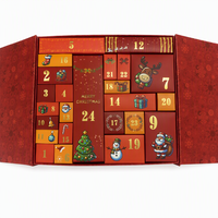 Boîte de calendrier de l'avent personnalisée de luxe pour influenceurs, emballage de marque, 24 jours, soins de la peau, maquillage, chocolat, boîte cadeau rigide magnétique