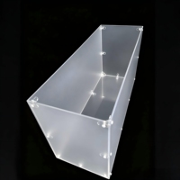 Vitrine d'exposition en acrylique dépoli sur mesure, service OEM/ODM direct usine, boîte de rangement en plastique transparent pour le commerce de détail haut de gamme