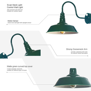 रेट्रो औद्योगिक शैली दीवार प्रकाश सुबह और रात प्रेरण IP44 निविड़ अंधकार उद्यान गलियारे के लिए उपयुक्त देहाती फार्महाउस बाहरी - Product Image 3