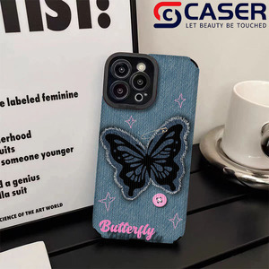 Sáng Tạo Cao Bồi Bướm Điện Thoại Trường Hợp Bìa Cho Iphone 16 Pro Max 14-Phổ Biến Thiết Kế Sao Monogram Đen Điện Thoại Di Động Trường Hợp - Product Image 4