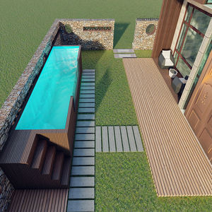 marches de piscine en fibre de verre avec mur en verre, pour piscine hors sol, en mosaïque, pour l'extérieur - Product Image 5