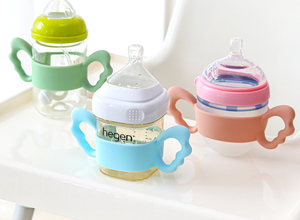 Poignées de biberon YDS en silicone pour biberons à col large de plus de 6 cm pour la préhension par les bébés - Product Image 6