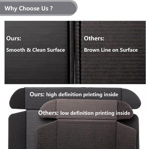 Cajas de Cartón Corrugado Negras Timirog de 9x6.5x2 Pulgadas, Paquete de 25, con Cierre de Lengüeta, Hechas en China, para Pequeñas Empresas, DVD - Product Image 3