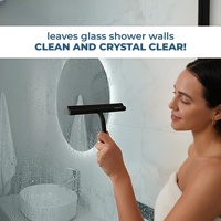 Nouvel outil de nettoyage écologique en silicone avec crochet pour fenêtres, voitures, salles de bain, sols, portes de douche - Essuie-glace en silicone avec poignée
