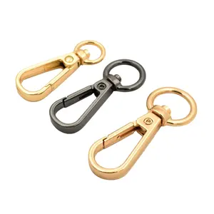 Hot sale snap hook with o ring metal spring swivel eye snaps for purse