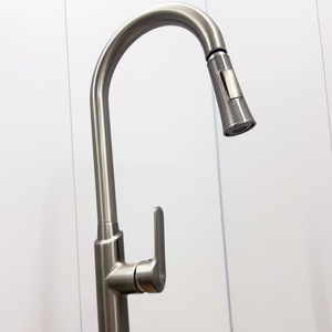Grifo Extraíble de Acero Inoxidable Color Gris Metálico, Monomando, Giratorio 360 Grados, Grifo Moderno para Fregadero de Cocina - Product Image 5