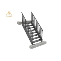 Escaliers en acier décoratifs personnalisés Cabe Garde-corps Escalier extérieur en métal Escalier extérieur droit