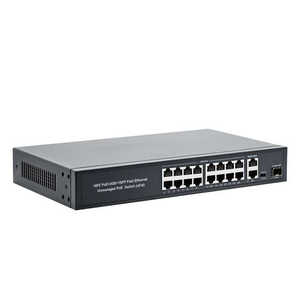 Unmanaged 330W Metal Desktop <b>POE</b> <b>Switch</b> 16 Ports 10/100Mbps 2 Uplink RJ45 1 SFP <b>POE</b> Networking 10/100Mbps 2 Networking <b>Switch</b> - Product Image 3