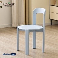 Chaise de salle à manger classique vintage à dossier rond Rey pour la maison, avec siège ergonomique en bois de chêne massif, chaise de salle à manger en bois massif