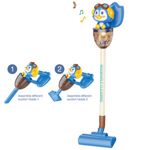เครื่องดูดฝุ่นของเล่นเด็ก รูปแบบการ์ตูน มีเสียงดนตรี ใช้ไฟฟ้า สำหรับเล่นบทบาทสมมติ ทำความสะอาดบ้าน - Product Image 1