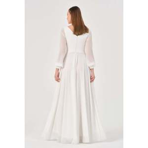 Veste décontractée pour femme DANS, couleur écru, manches longues, coupe classique, tissu doux et design confortable pour un usage quotidien, tailles 38-42 - Product Image 3