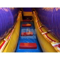 Toboggan gonflable de surf de 20 pieds avec piscine amovible en PVC, usage commercial extérieur